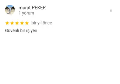 Ekomax Google yorumu