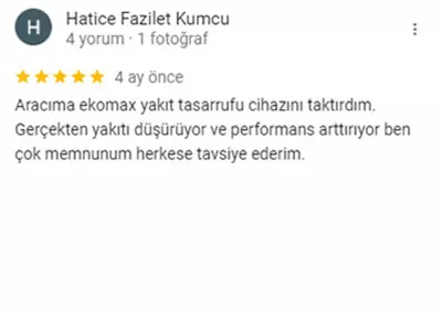 Ekomax Google yorumu