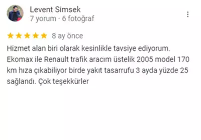 Ekomax Google yorumu