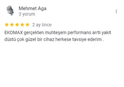 Ekomax Google yorumu