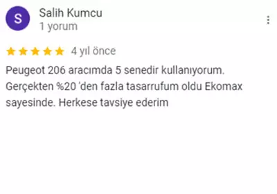 Ekomax Google yorumu