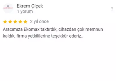 Ekomax Google yorumu