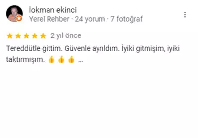 Ekomax Google yorumu
