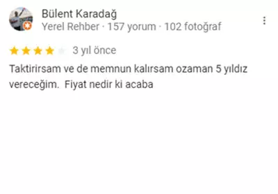 Ekomax Google yorumu